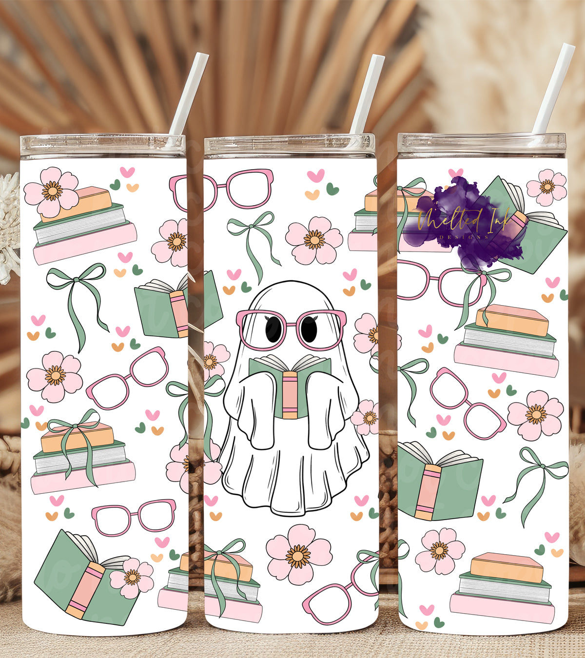 Book Reading Ghost Tumbler