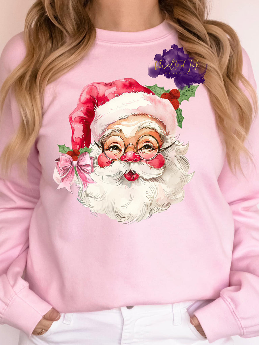 Vintage Pink Santa