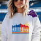 2 Teams 1 City Kansas City shirt design featuring KC skyline artwork celebrating local football and baseball fans.