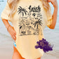 Summer shirt design featuring beach graphics and tropical vibes