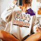 Photo is a mock up of design. Design is colored and says Fall & Football. The word Fall is checkered brown print. 