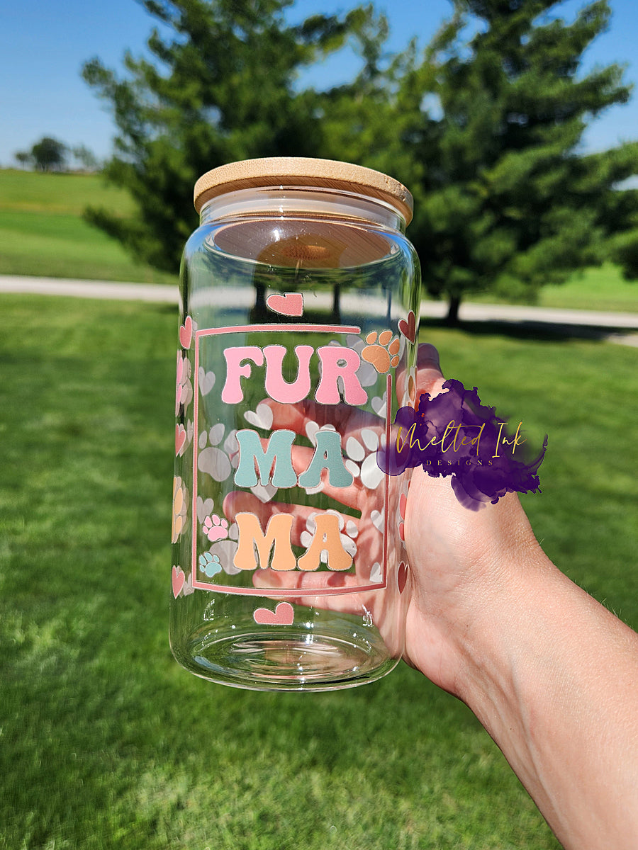 Fur Mama Glass Can