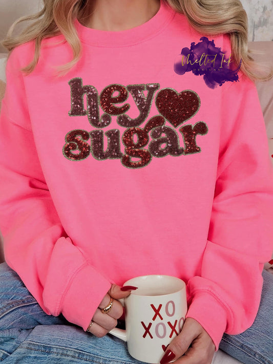 Hey Sugar Sequin Patch Sweatshirt