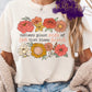 Shirt design with floral illustrations including sunflowers and zinnias, surrounding the phrase “Mothers plant seeds of love that bloom forever.” A meaningful floral design perfect for shirts, sweatshirts, and hoodies, ideal for Mother’s Day gifts.
