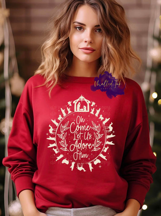 Oh Come Let Us Adore Him Shirt