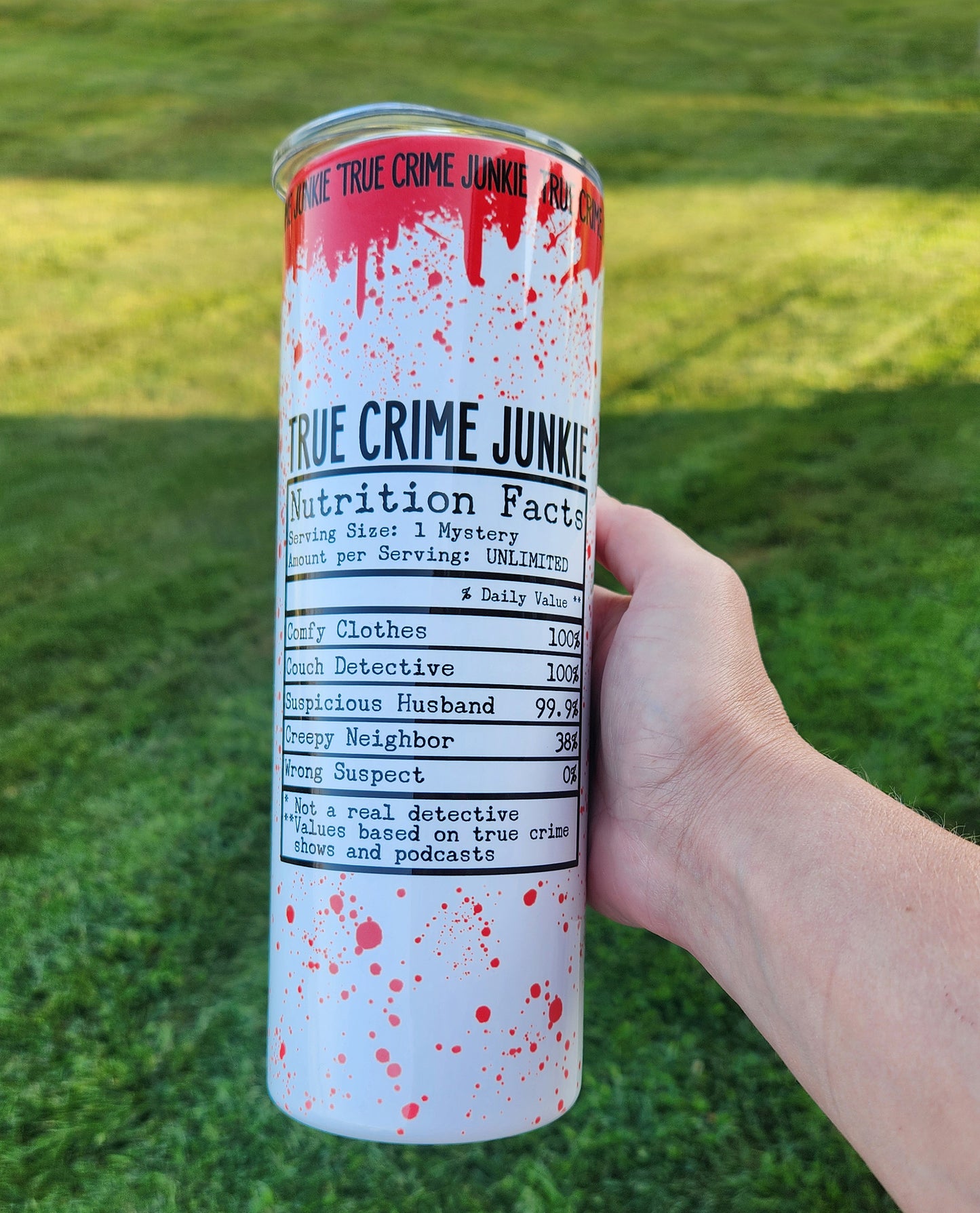 True Crime Junkie Guilty Tears Tumbler