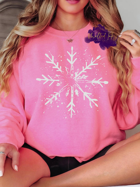 White Distressed Snowflake