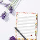 Floral wildflower notepad with colorful hand-drawn flowers and cute ladybug design. Perfect for daily notes, to-do lists, and stationery lovers.