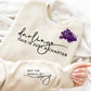 Mental health sweatshirt design featuring “Darling this is just a chapter not the whole story” quote with sleeve text